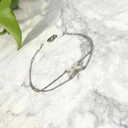 [Peak]JEUX BRACELET WHITE MOP SILVER 1 DIAMOND