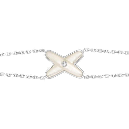 [Peak]JEUX BRACELET WHITE MOP SILVER 1 DIAMOND