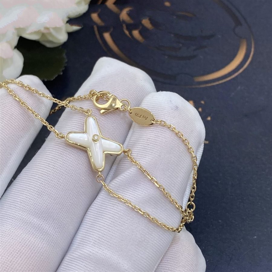 [Peak]JEUX BRACELET WHITE MOP GOLD 1 DIAMOND