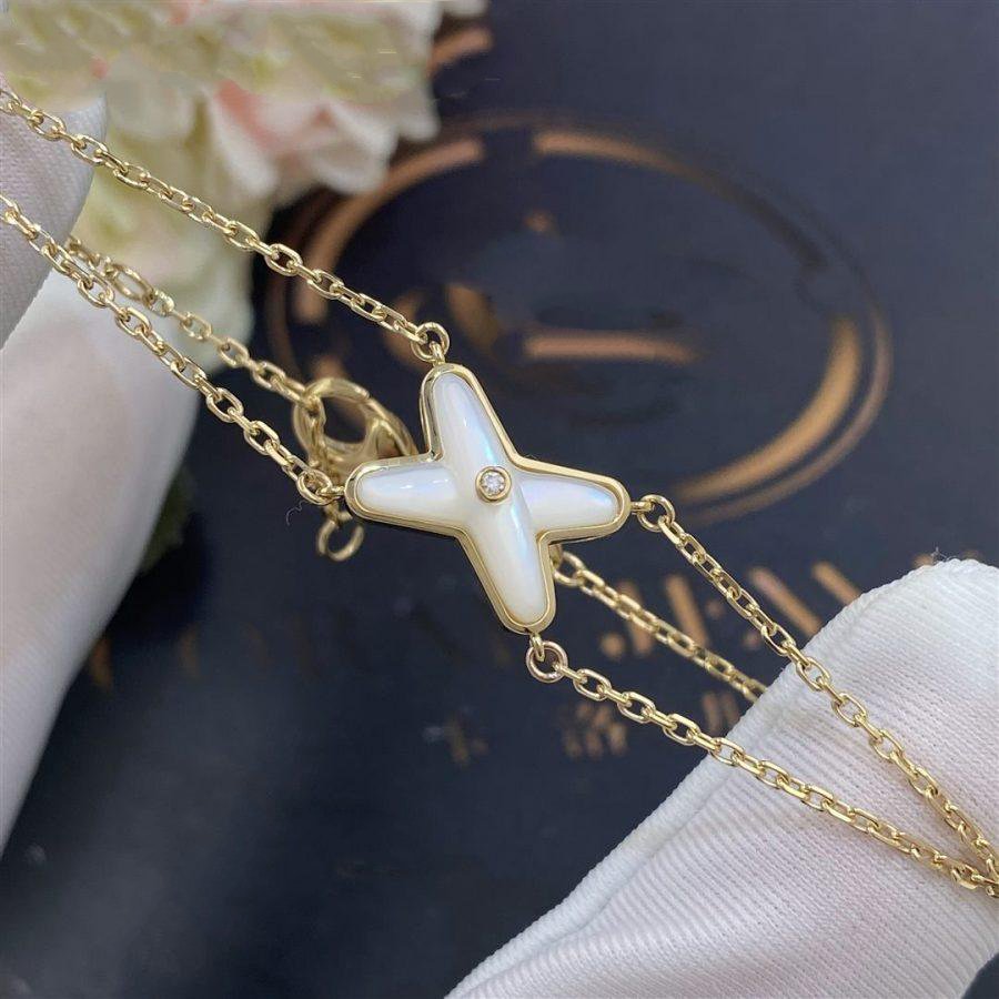 [Peak]JEUX BRACELET WHITE MOP GOLD 1 DIAMOND