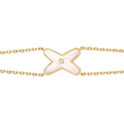 [Peak]JEUX BRACELET WHITE MOP GOLD 1 DIAMOND