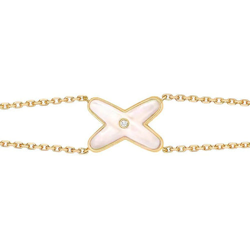 [Peak]JEUX BRACELET WHITE MOP GOLD 1 DIAMOND