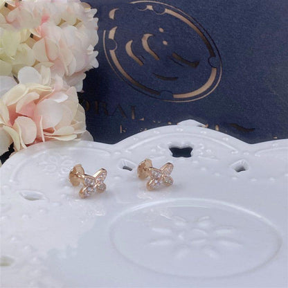 [Peak]JEUX DE ROSE GOLD DIAMOND EARRINGS