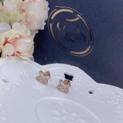 [Peak]JEUX DE ROSE GOLD DIAMOND EARRINGS