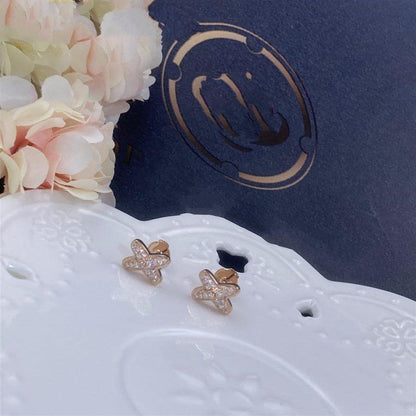 [Peak]JEUX DE ROSE GOLD DIAMOND EARRINGS