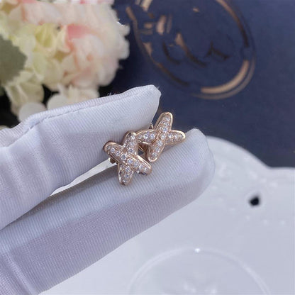 [Peak]JEUX DE ROSE GOLD DIAMOND EARRINGS