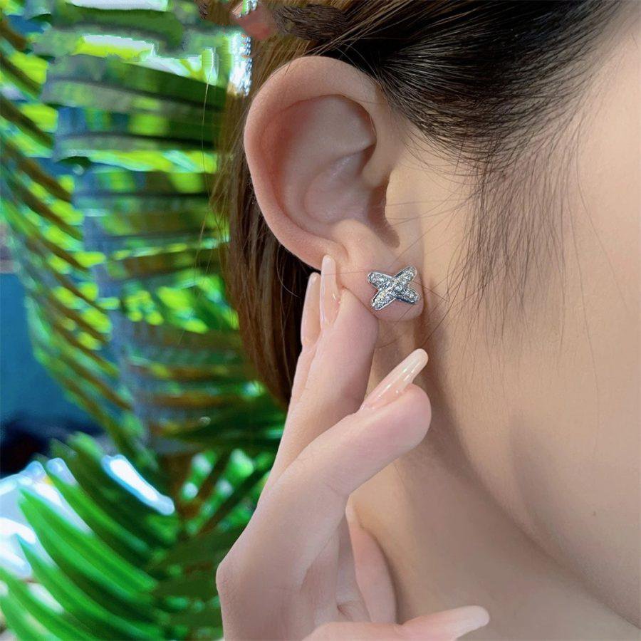 [Peak]JEUX DE SILVER DIAMOND EARRINGS