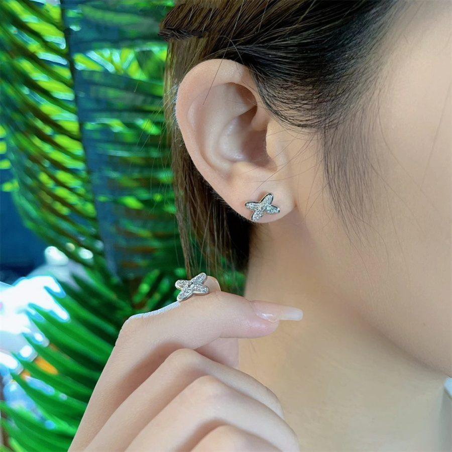 [Peak]JEUX DE SILVER DIAMOND EARRINGS
