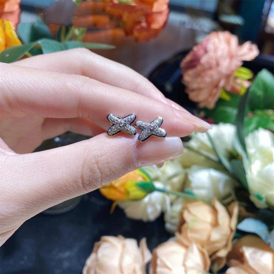 [Peak]JEUX DE SILVER DIAMOND EARRINGS