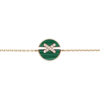 [Peak]JEUX DE BRACELET MALACHITE ROSE GOLD DIAMONDS