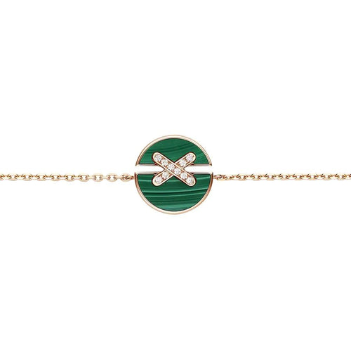 [Peak]JEUX DE BRACELET MALACHITE ROSE GOLD DIAMONDS
