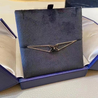 [Peak]JEUX BRACELET ONYX ROSE GOLD 1 DIAMOND