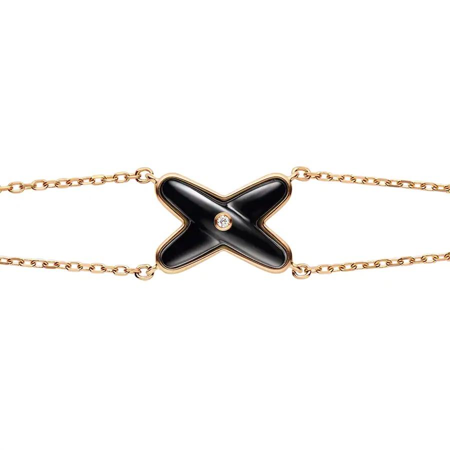 [Peak]JEUX BRACELET ONYX ROSE GOLD 1 DIAMOND