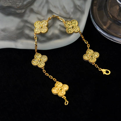 [Peak]LUCKY CLOVER 5-MOTIF BRACELET - BRONZING