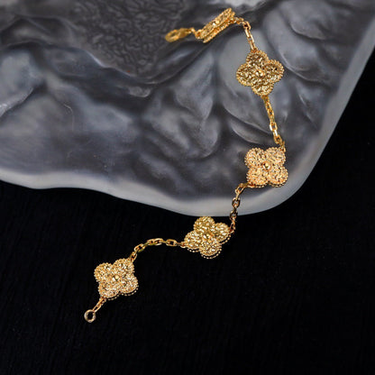 [Peak]LUCKY CLOVER 5-MOTIF BRACELET - BRONZING