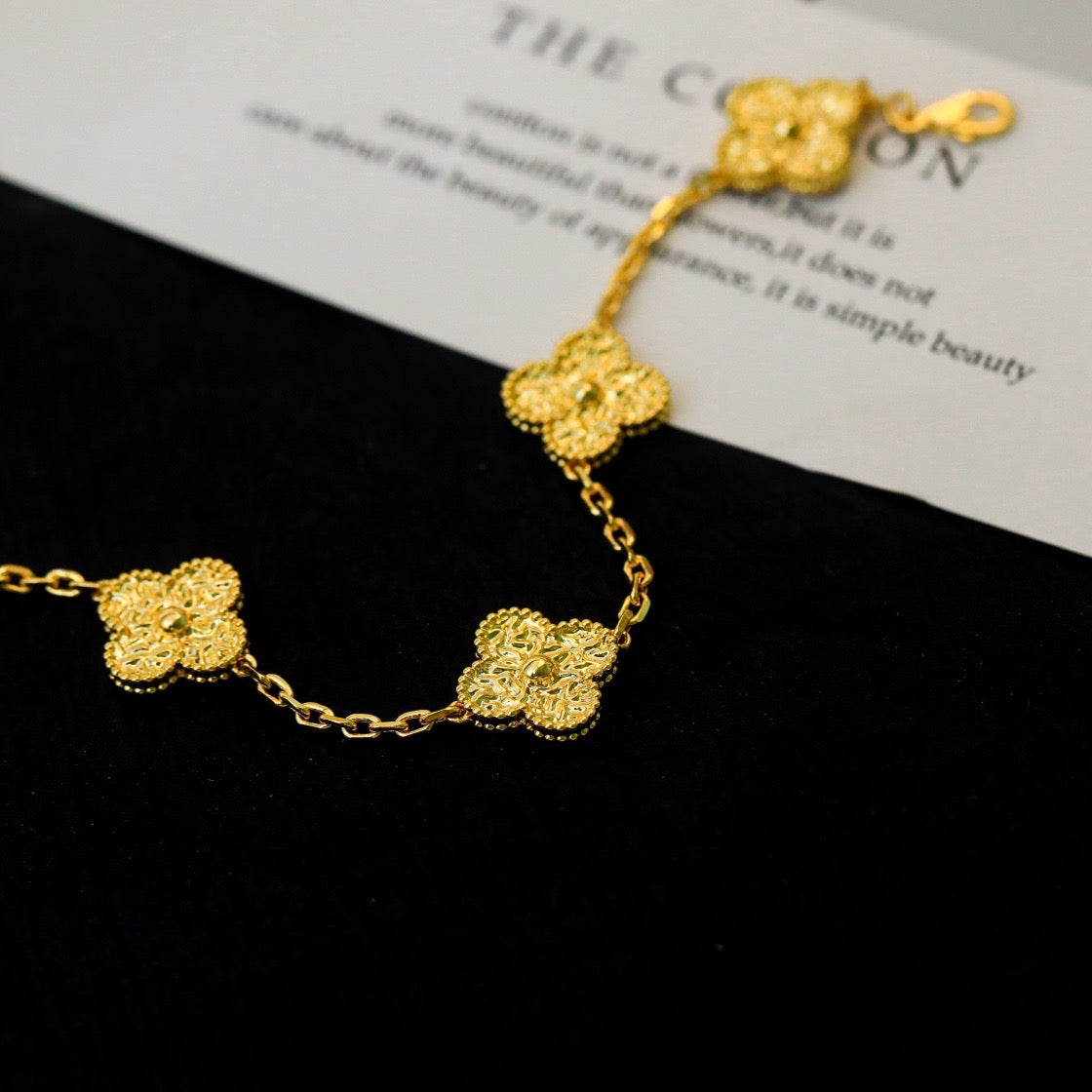[Peak]LUCKY CLOVER 5-MOTIF BRACELET - BRONZING