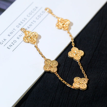 [Peak]LUCKY CLOVER 5-MOTIF BRACELET - BRONZING