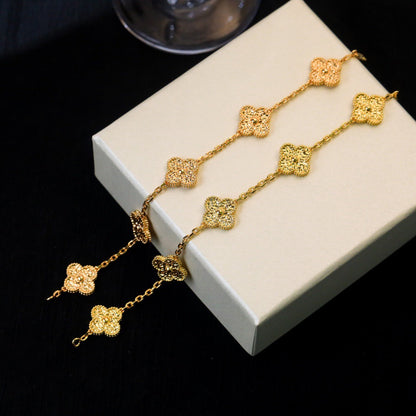 [Peak]LUCKY CLOVER 5-MOTIF BRACELET - BRONZING