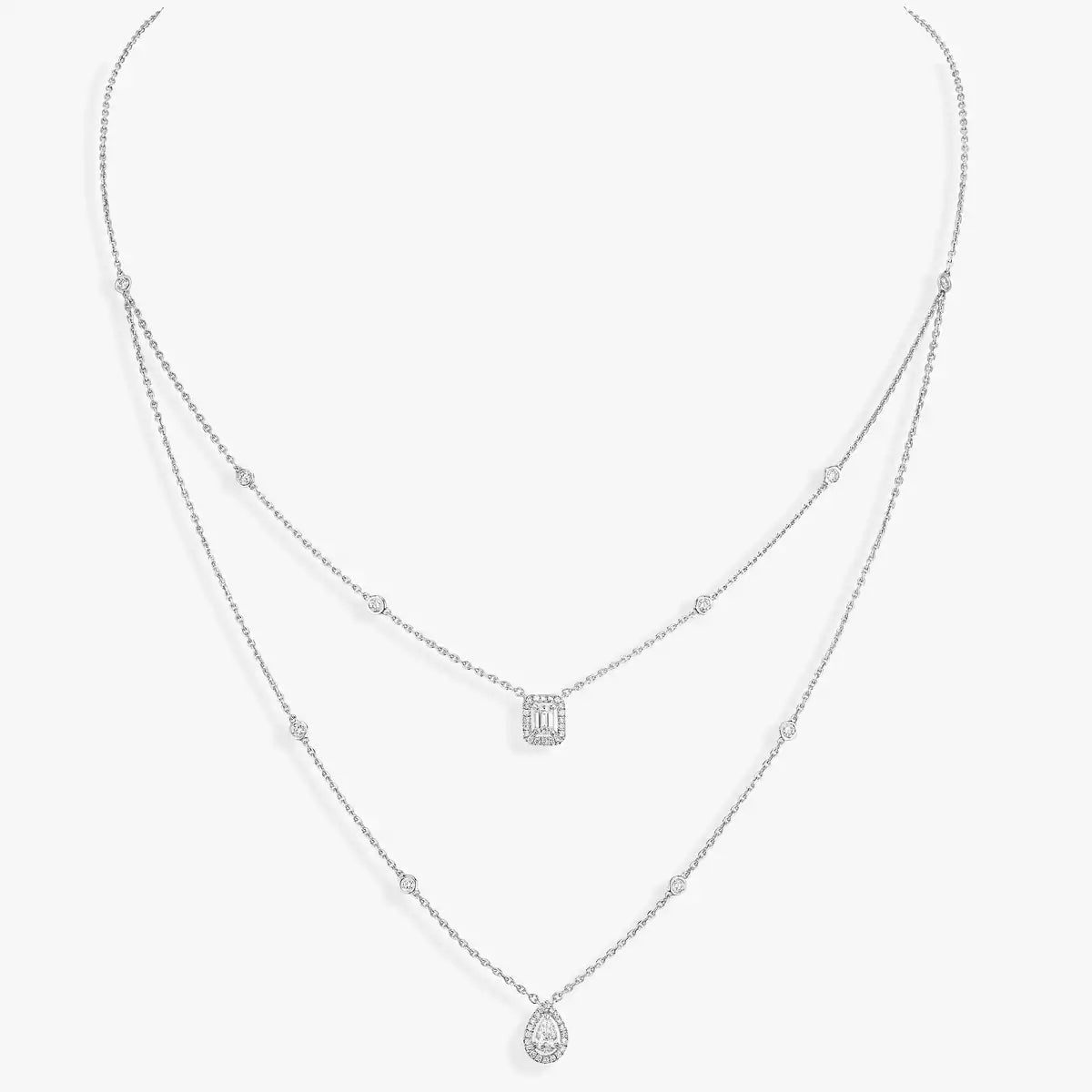[Peak]MY TWIN 2-ROW DIAMOND NECKLACE