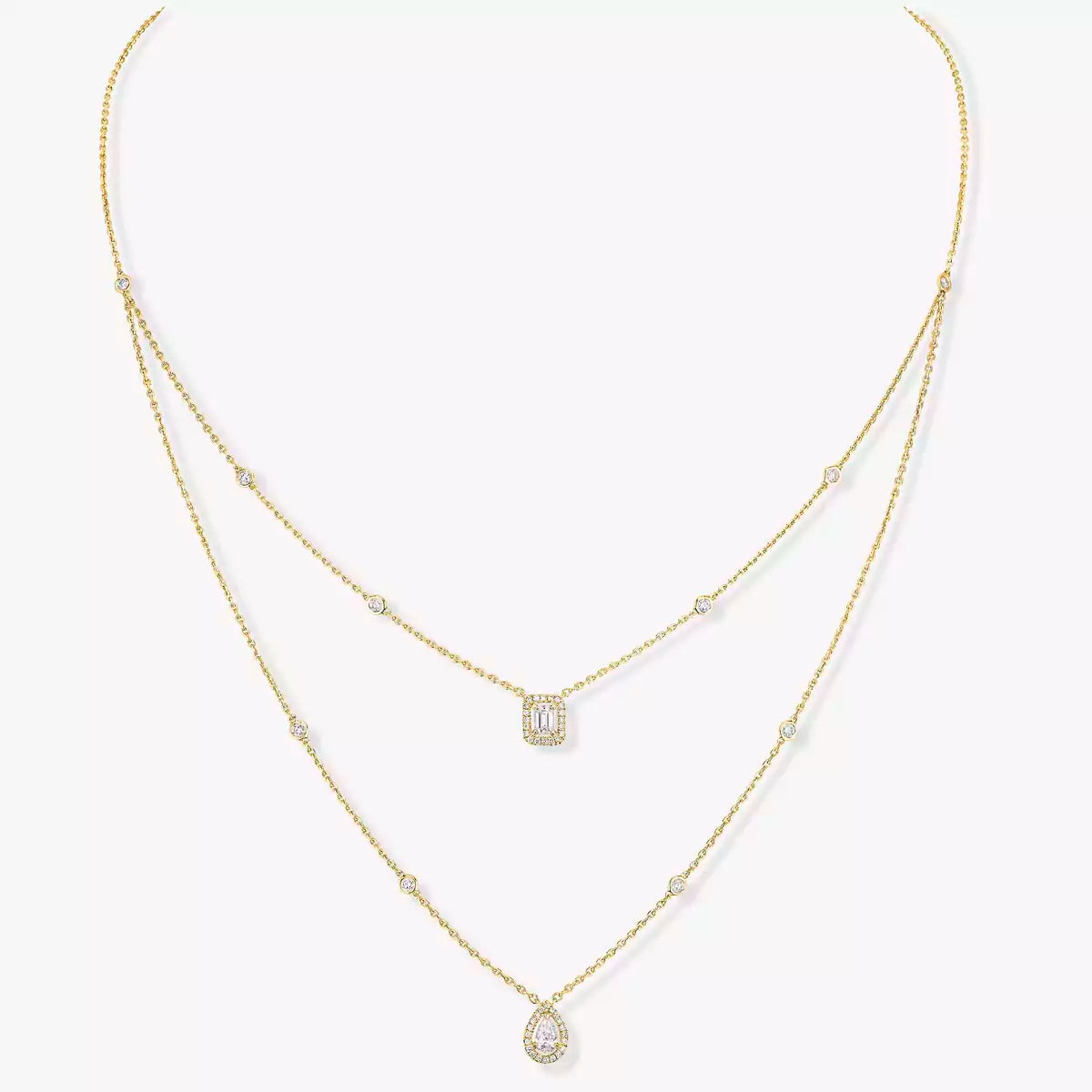 [Peak]MY TWIN 2-ROW DIAMOND NECKLACE