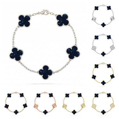 [Peak]LUCKY CLOVER 5-MOTIF BRACELET - PIETERSITE COLLECTION
