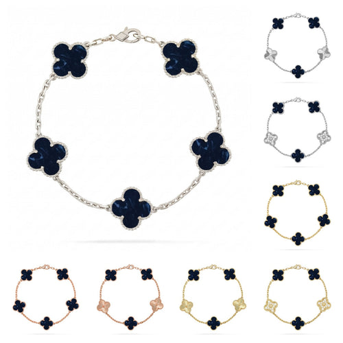 [Peak]LUCKY CLOVER 5-MOTIF BRACELET - PIETERSITE COLLECTION