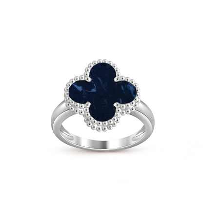 [Peak]LUCKY CLOVER VINTAGE WHITE GOLD RING COLLECTION