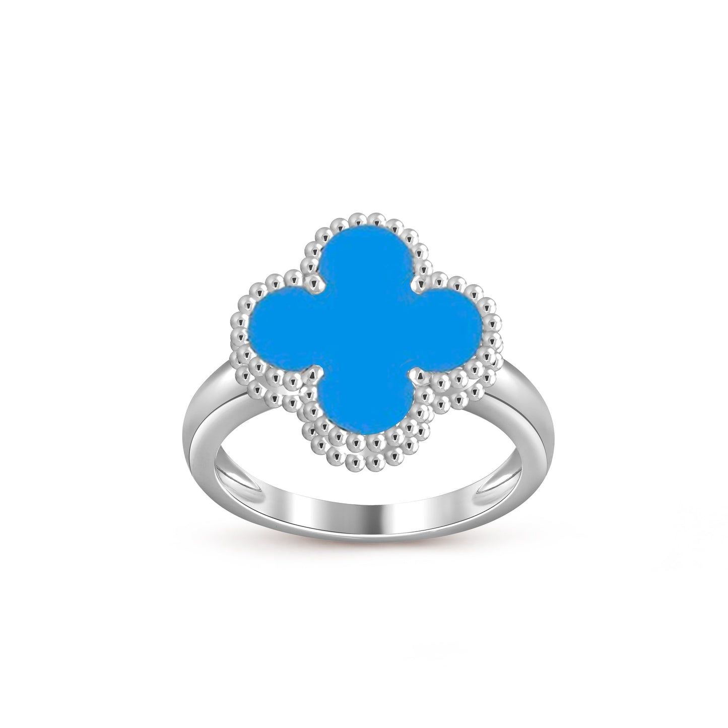 [Peak]LUCKY CLOVER VINTAGE WHITE GOLD RING COLLECTION
