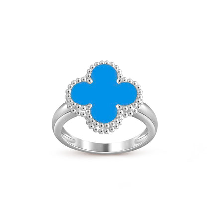[Peak]LUCKY CLOVER VINTAGE WHITE GOLD RING COLLECTION