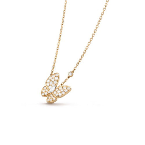 [Peak]BUTTERFLY DIAMOND CHARM NECKLACE