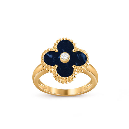 [Peak]LUCKY CLOVER DIAMOND-ACCENT GOLD RING COLLECTION