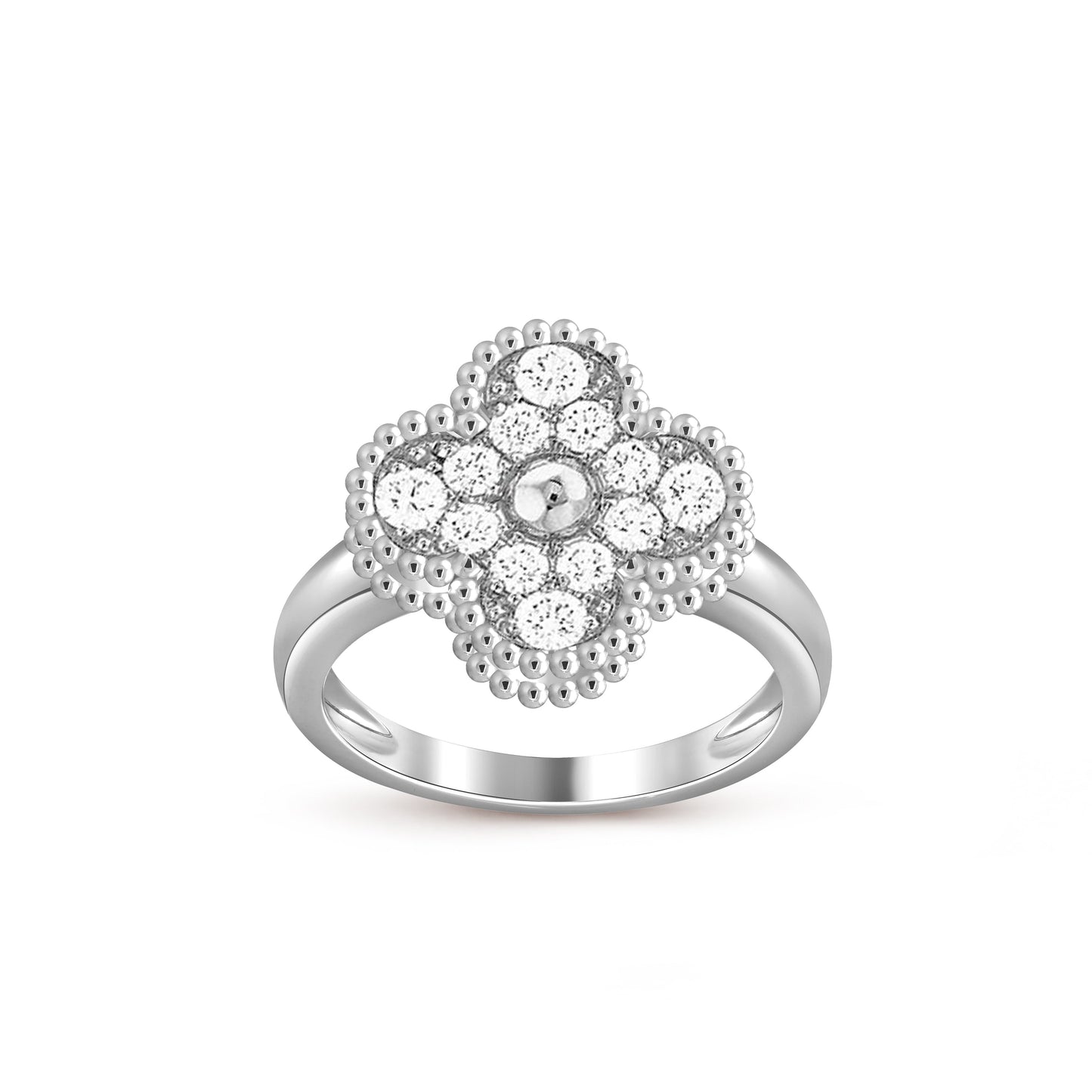 [Peak]LUCKY CLOVER VINTAGE WHITE GOLD RING COLLECTION