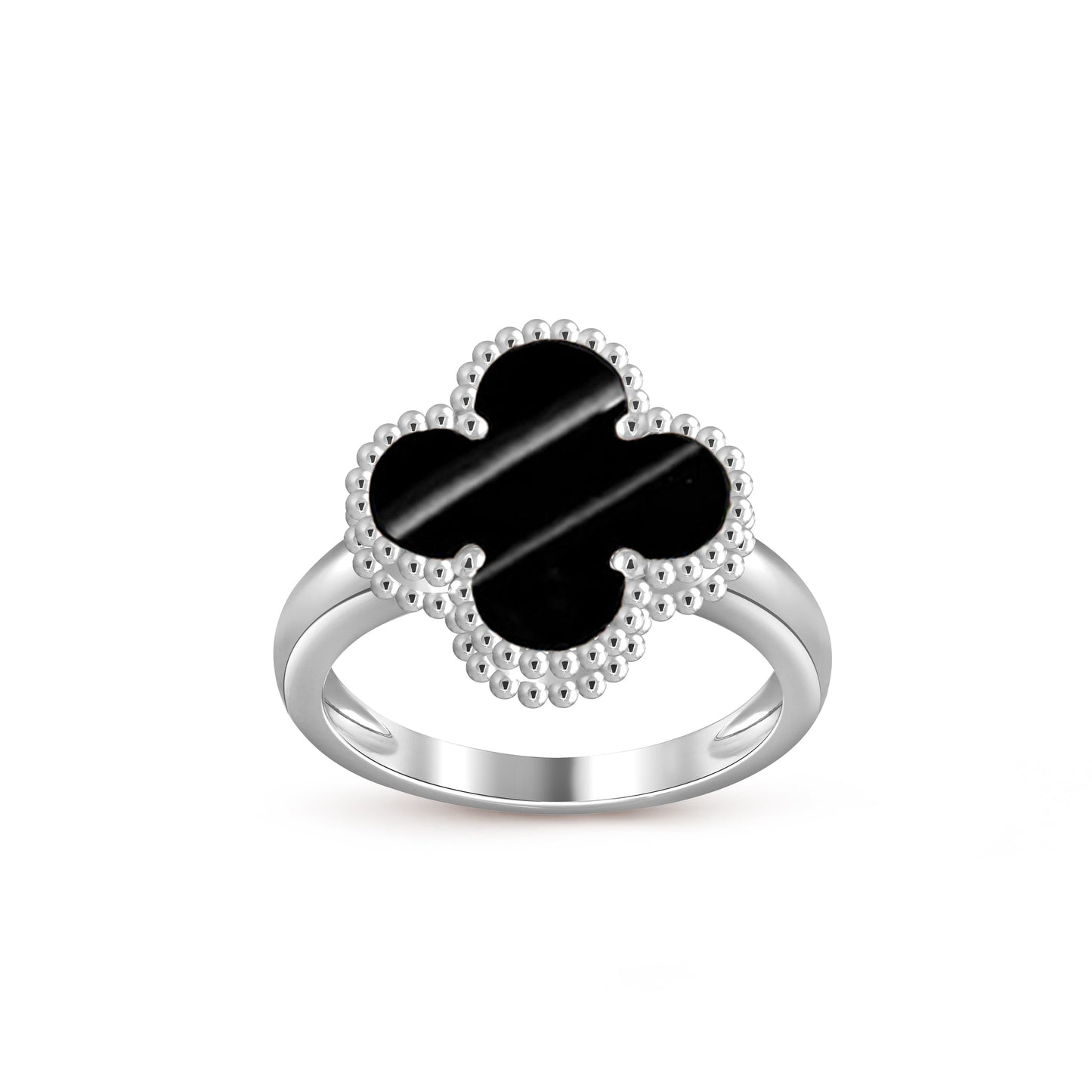 [Peak]LUCKY CLOVER VINTAGE WHITE GOLD RING COLLECTION