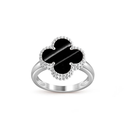 [Peak]LUCKY CLOVER VINTAGE WHITE GOLD RING COLLECTION