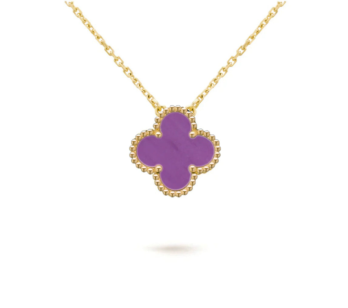 [Peak]15MM CLOVER FLOWER PENDANT NECKLACE COLLECTION