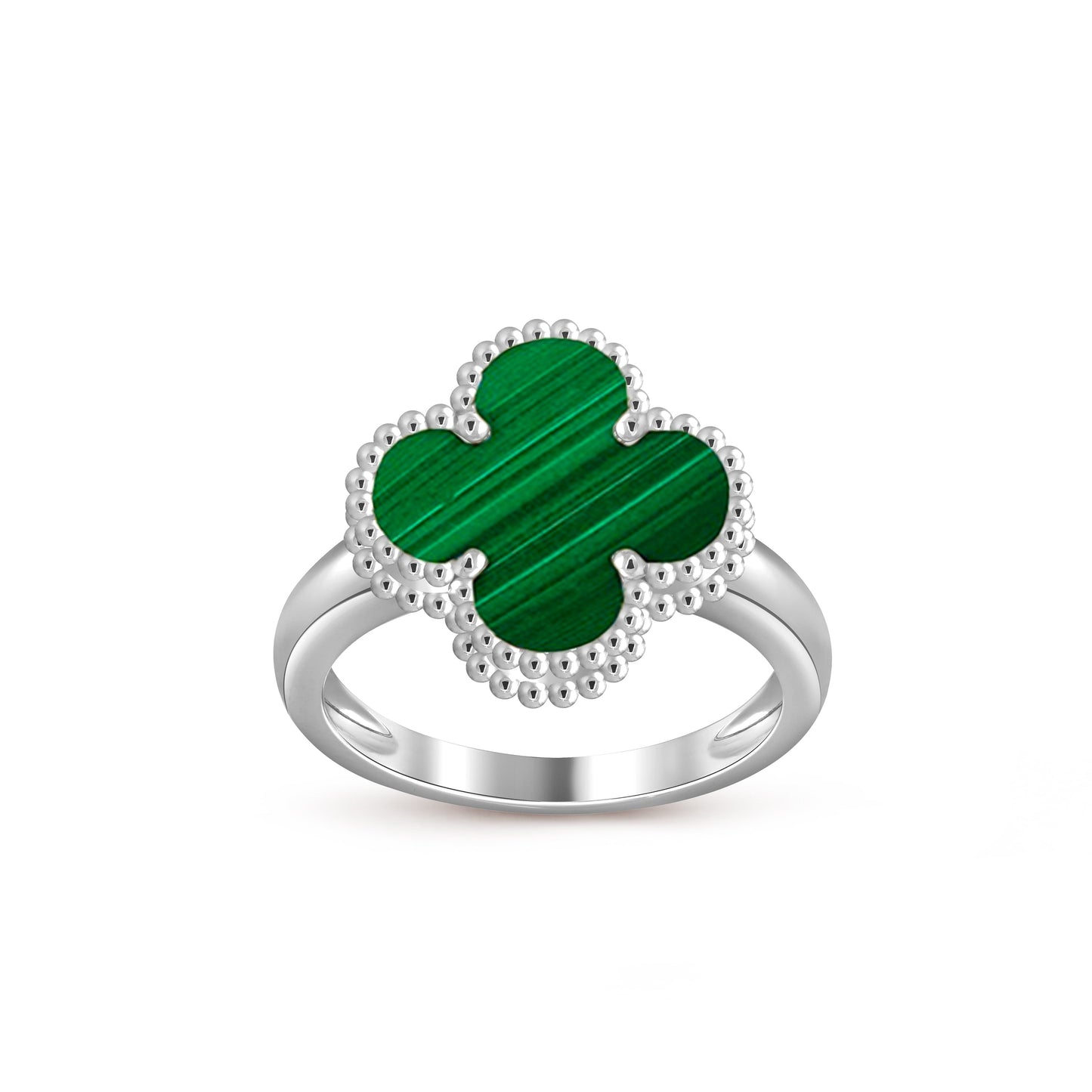 [Peak]LUCKY CLOVER VINTAGE WHITE GOLD RING COLLECTION