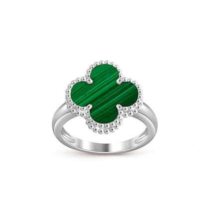 [Peak]LUCKY CLOVER VINTAGE WHITE GOLD RING COLLECTION