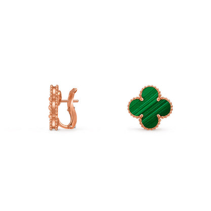 [Peak]15MM CLOVER FLOWER STUD EARRINGS ROSE GOLD COLLECTION