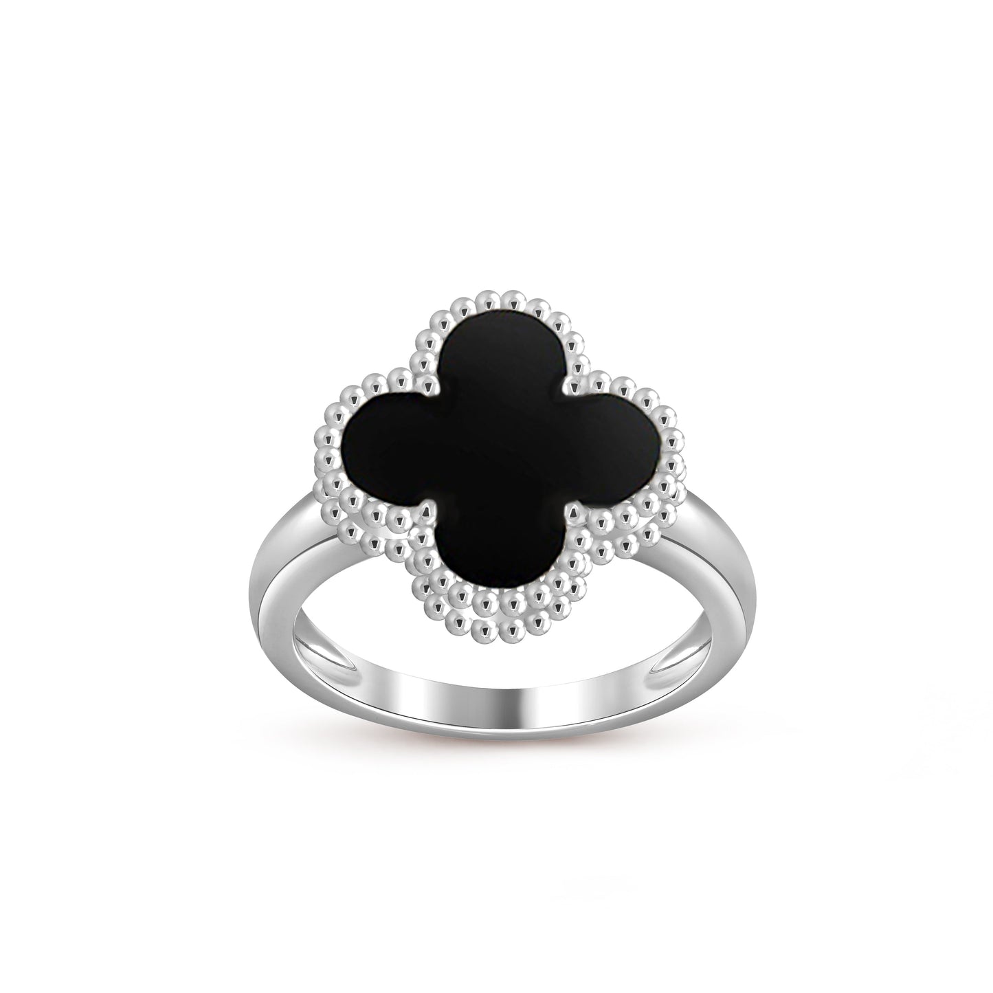 [Peak]LUCKY CLOVER VINTAGE WHITE GOLD RING COLLECTION