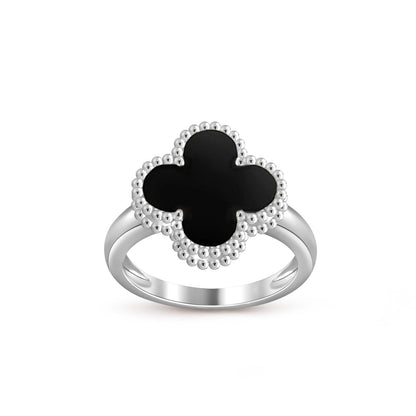 [Peak]LUCKY CLOVER VINTAGE WHITE GOLD RING COLLECTION