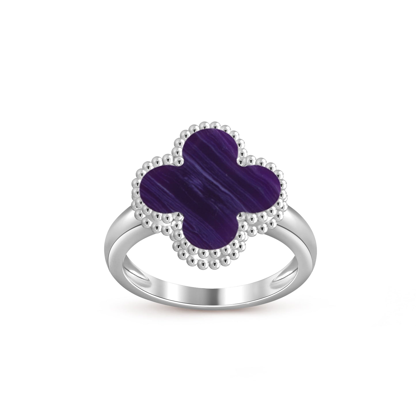 [Peak]LUCKY CLOVER VINTAGE WHITE GOLD RING COLLECTION
