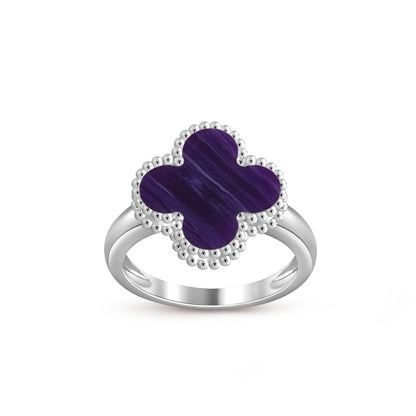 [Peak]LUCKY CLOVER VINTAGE WHITE GOLD RING COLLECTION