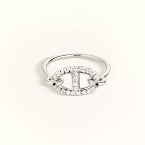 [Peak]RONDE SMALL SILVER DIAMOND RING