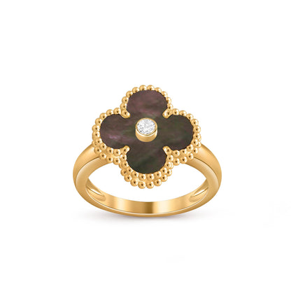 [Peak]LUCKY CLOVER DIAMOND-ACCENT GOLD RING COLLECTION