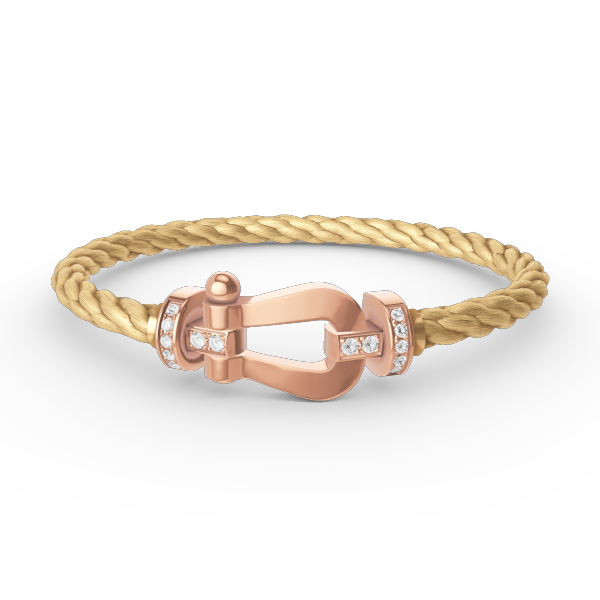 [Peak]FORCE LARGE HORSESHOE HALF DIAMOND BRACELET - ROSE GOLD