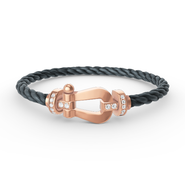 [Peak]FORCE LARGE HORSESHOE HALF DIAMOND BRACELET - ROSE GOLD