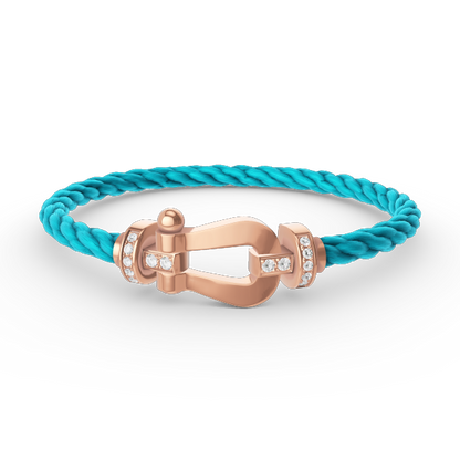 [Peak]FORCE LARGE HORSESHOE HALF DIAMOND BRACELET - ROSE GOLD