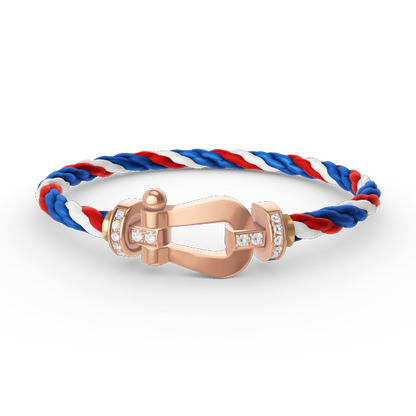 [Peak]FORCE LARGE HORSESHOE HALF DIAMOND BRACELET - ROSE GOLD