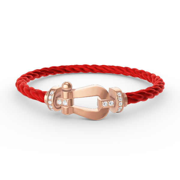 [Peak]FORCE LARGE HORSESHOE HALF DIAMOND BRACELET - ROSE GOLD