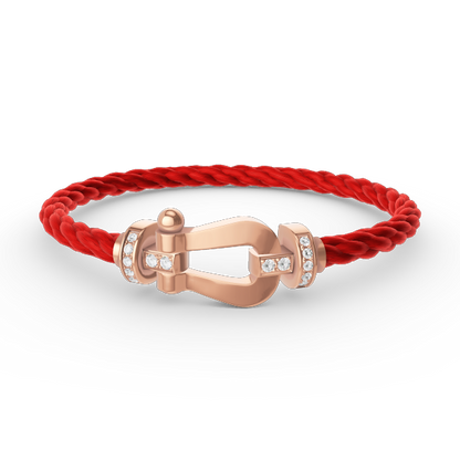 [Peak]FORCE LARGE HORSESHOE HALF DIAMOND BRACELET - ROSE GOLD
